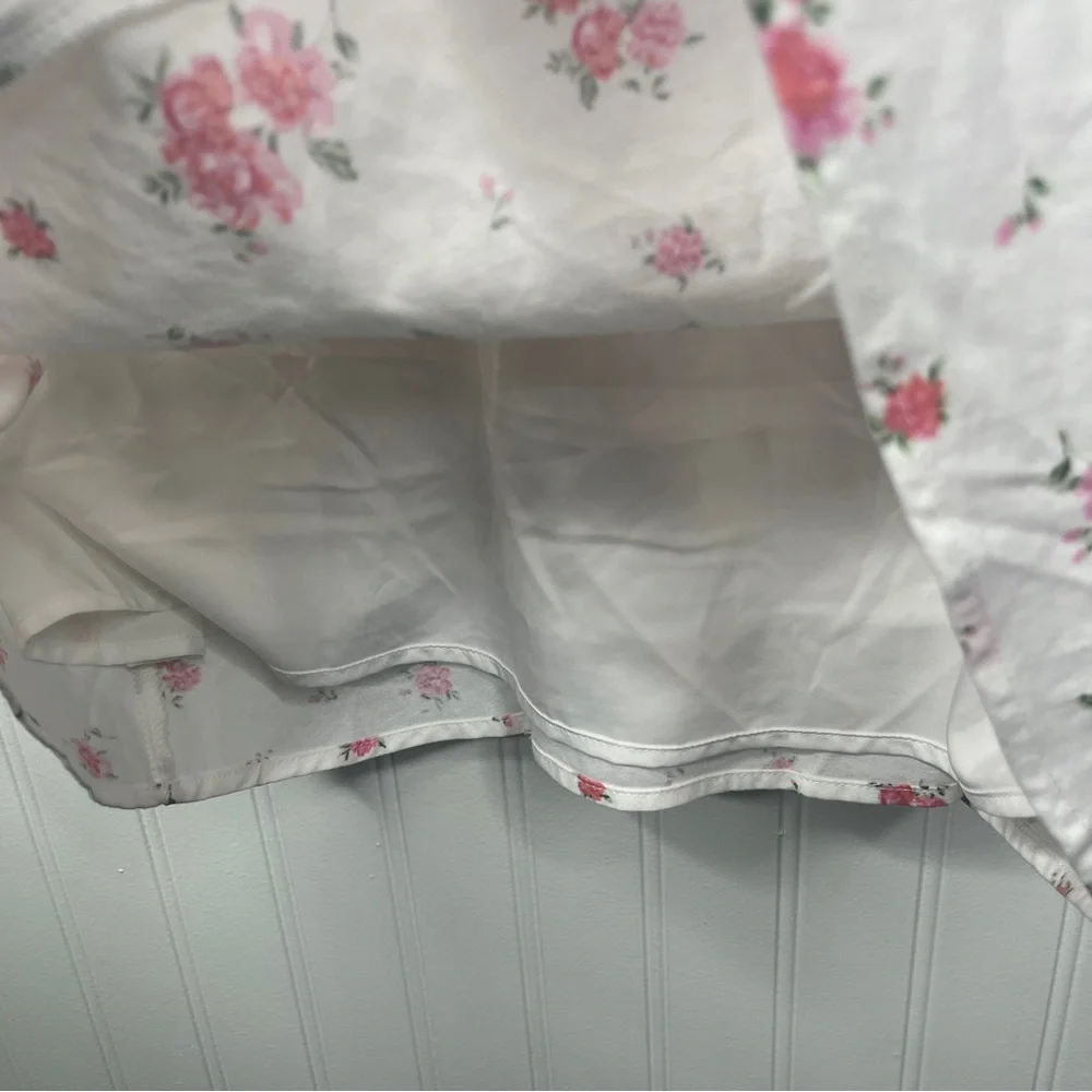 Altar'd State Mini Dress Floral Accents Coquette Cottage Core Smocked Smocked - Picture 6 of 11